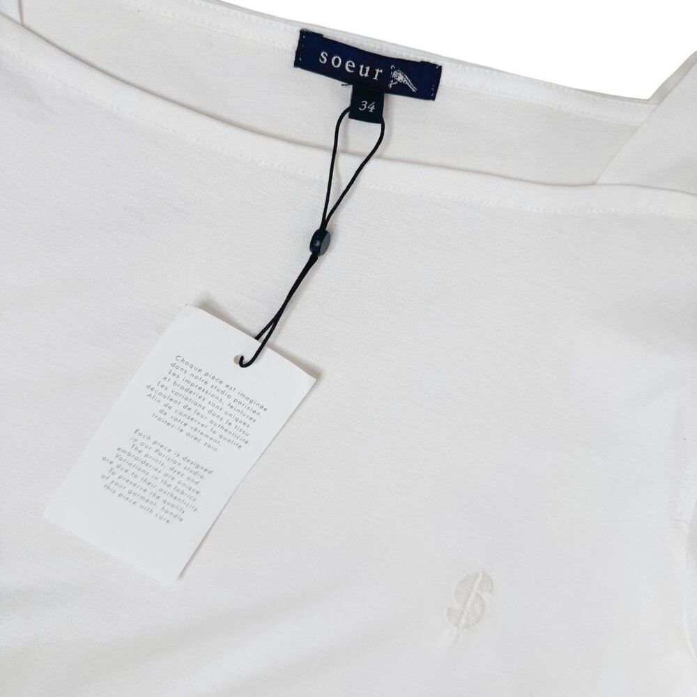 Soeur Sepia T-Shirt White NWT - Picture 5 of 9
